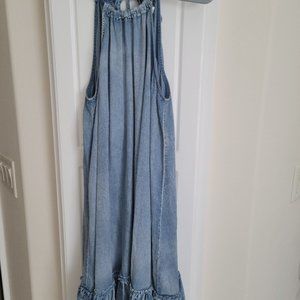 Denim Dress Ruffle Bottom